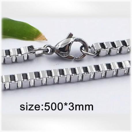 Ocelový náhrdelník - Hmotnost: 16 g, 500*3mm